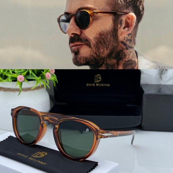 DAVID BECKHAM ROUND BROWN GREEN